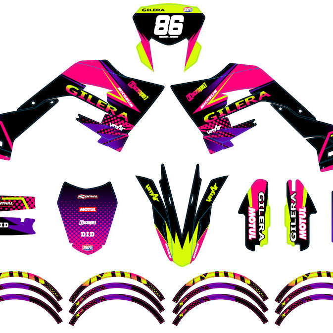 Kit pegatinas 50cc Gilera SMT 2018-2025 Ejército Neón | pegatinas para moto | personalización 50cc | armysctv