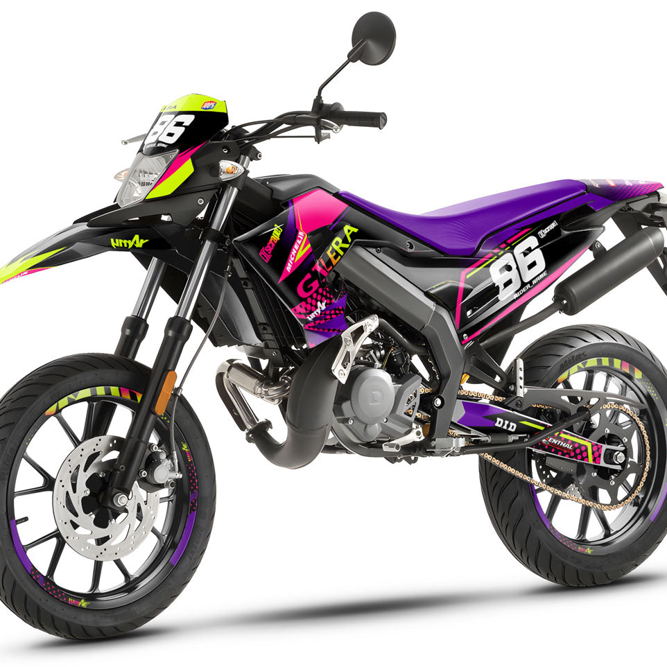 Kit pegatinas 50cc Gilera SMT 2018-2025 Ejército Neón | pegatinas para moto | personalización 50cc | armysctv
