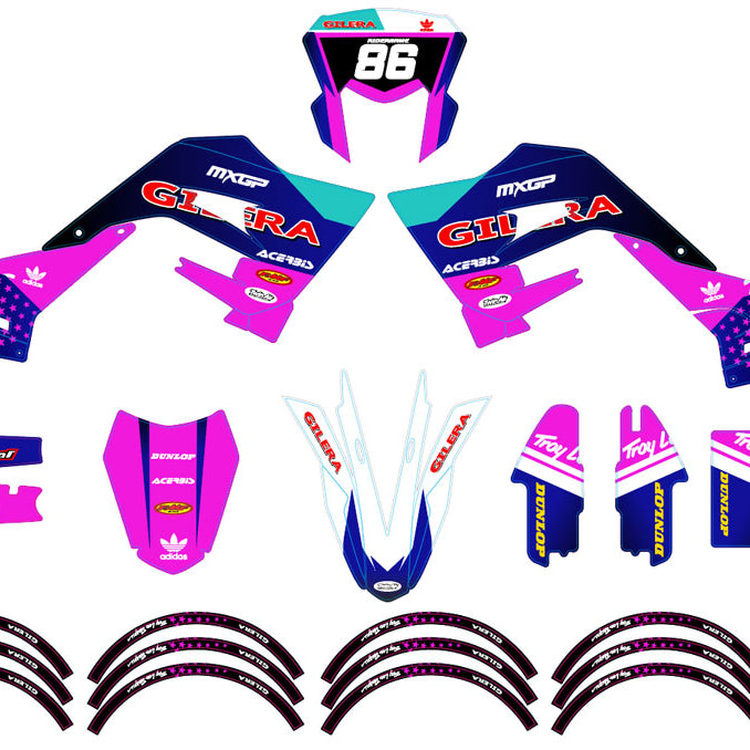Dekor kit 50cc Gilera SMT 2018-2025 Troy Design | Motorradaufkleber | Personalisierung 50cc | armysctv