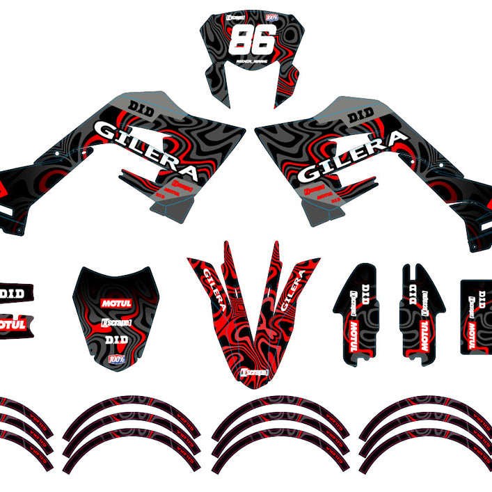 Dekor kit 50cc Gilera SMT 2018-2025 Armee Wellen | Motorradaufkleber | Personalisierung 50cc | armysctv