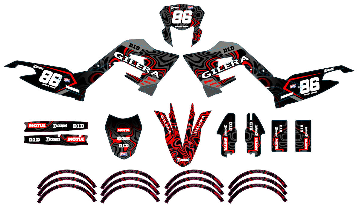 50cc Graphics kit Gilera SMT 2018-2025 Army Waves | motorcycle stickers | 50cc customization | armysctv