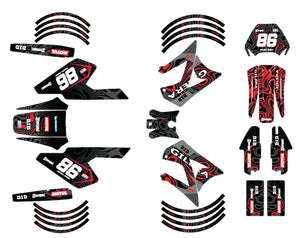 Dekor kit 50cc Gilera RCR/SMT 2004-2010 Wellen | Motorradaufkleber | Personalisierung 50cc | armysctv
