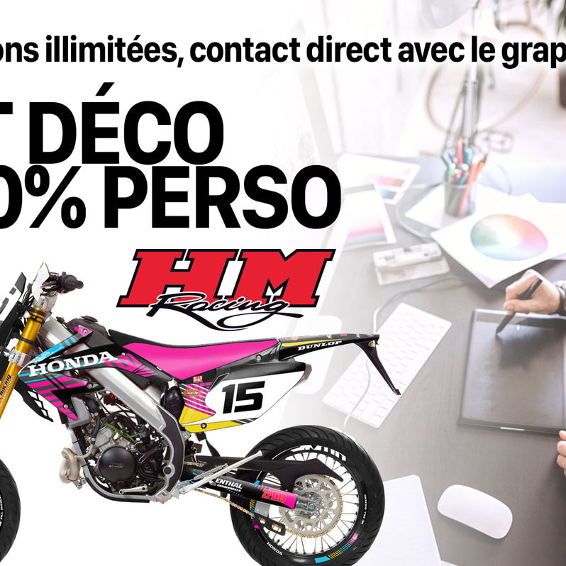Kit pegatinas 100% personalizado Honda HM CRM 50 Derapage | pegatinas para moto | personalización 50cc | armysctv