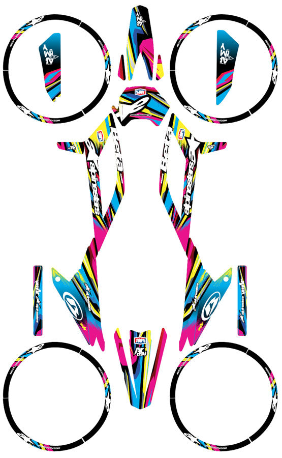 Kit pegatinas Beta RR 50 Motard 2021-2025 Ejército CMYK | pegatinas para moto | personalización 50cc | armysctv