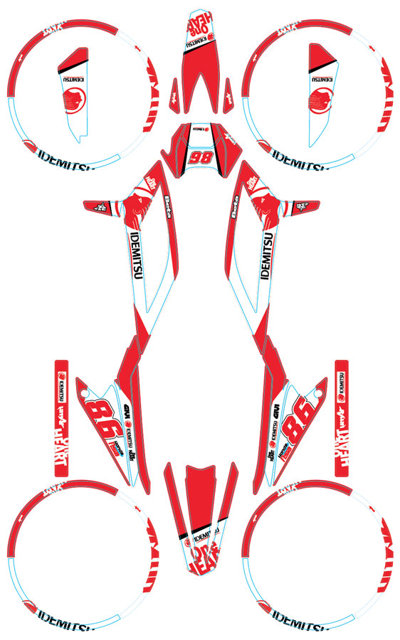 Kit déco Beta RR 50 Motard 2021-2025 Army Idemitsu | autocollants moto | personnalisation 50cc | armysctv