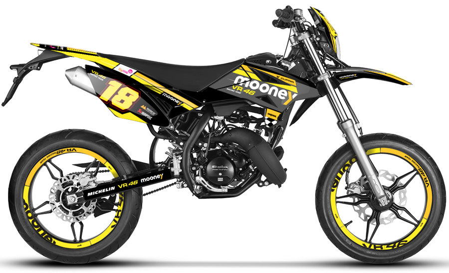 Kit déco Beta RR 50 Motard 2011-2020 Mooney vr46 | autocollants moto | personnalisation 50cc | armysctv