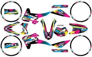 Kit pegatinas Fantic 50cc 2017-2022 Ejército CMYK | pegatinas para moto | personalización 50cc | armysctv