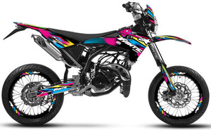 Kit pegatinas Fantic 50cc 2017-2022 Ejército CMYK | pegatinas para moto | personalización 50cc | armysctv