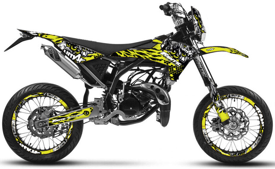 Kit déco Fantic 50cc 2017-2022 Army Eyes | autocollants moto | personnalisation 50cc | armysctv