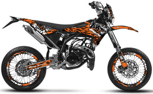 Dekor kit Fantic 50cc 2017-2022 Army Eyes | Motorradaufkleber | Personalisierung 50cc | armysctv