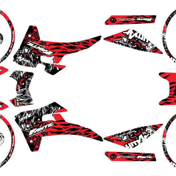 Kit déco Fantic 50cc 2017-2022 Army Eyes | autocollants moto | personnalisation 50cc | armysctv