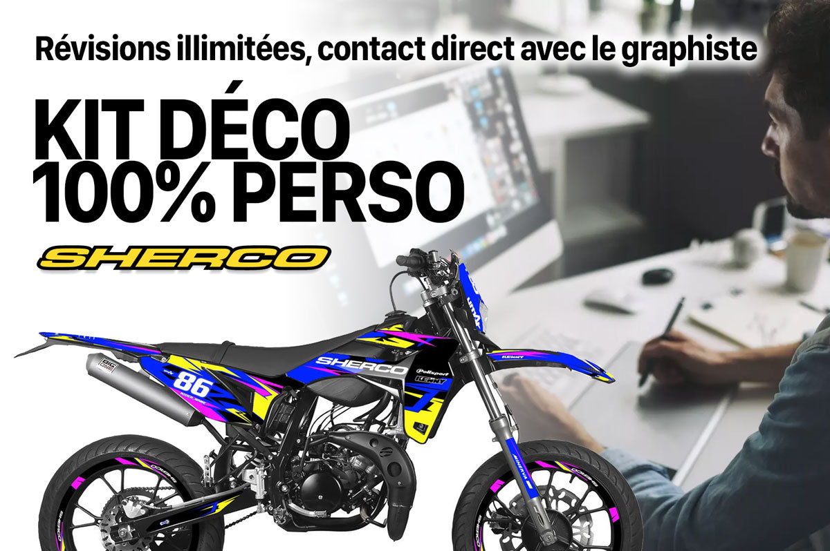 Kit pegatinas 100% personalizado Sherco 50cc 2017-2025 | pegatinas para moto | personalización 50cc | armysctv