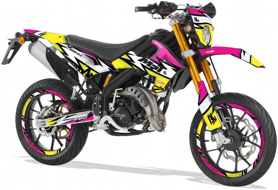 Dekor kit Rieju MRT 50cc 2022-2025 Armee Sieg | Motorradaufkleber | Personalisierung 50cc | armysctv