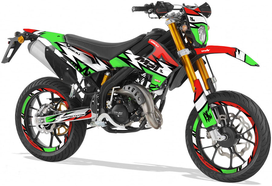 Dekor kit Rieju MRT 50cc 2022-2025 Armee Sieg | Motorradaufkleber | Personalisierung 50cc | armysctv