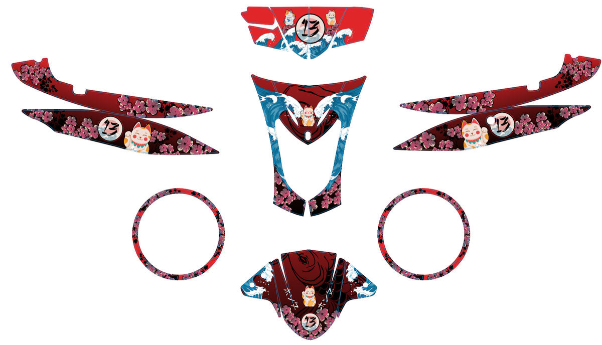 Kit déco scooter Kymco Agility 50 et 125cc Arigato | autocollants moto | personnalisation 50cc | armysctv