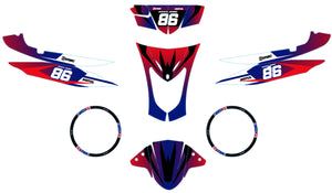 Graphics kit scooter Kymco Agility 50 and 125cc Gradient | motorcycle stickers | 50cc customization | armysctv