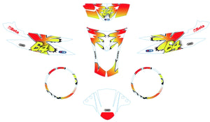 Graphics kit scooter Kymco Agility 50 and 125cc Racing Spirit | motorcycle stickers | 50cc customization | armysctv