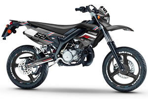 Dekor kit 50cc Malaguti XSM 2002-2011 Schwarze Katze | Motorradaufkleber | Personalisierung 50cc | armysctv