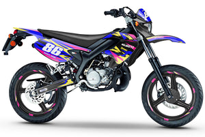 50cc Graphics kit Malaguti XSM 2002-2011 Tacker | motorcycle stickers | 50cc customization | armysctv