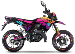 Dekor kit 50cc Malaguti XSM / XTM 2019-2023 Miami | Motorradaufkleber | Personalisierung 50cc | armysctv