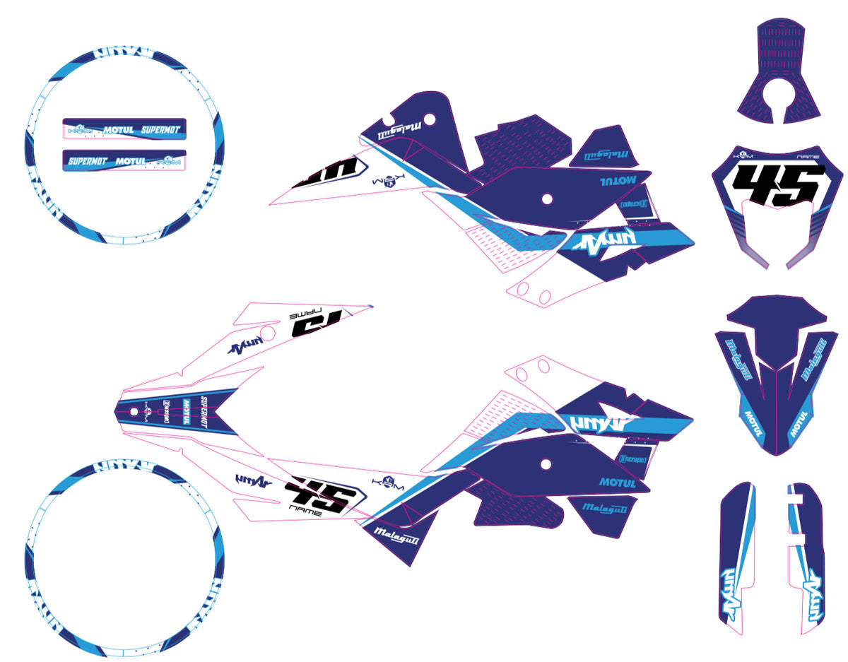 Kit déco 50cc Malaguti XSM / XTM 2019-2023 Army Missile | autocollants moto | personnalisation 50cc | armysctv