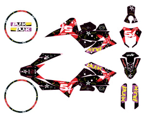 Dekor kit 50cc Malaguti XSM / XTM 2019-2023 Punk | Motorradaufkleber | 50cc Personalisierung | armysctv