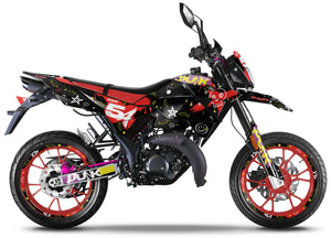 Dekor kit 50cc Malaguti XSM / XTM 2019-2023 Punk | Motorradaufkleber | 50cc Personalisierung | armysctv