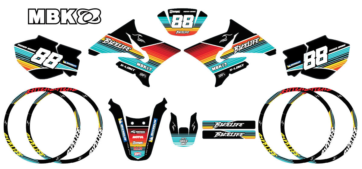 Kit déco 50cc MBK X-Limit Bikelife | autocollants moto | personnalisation 50cc | armysctv