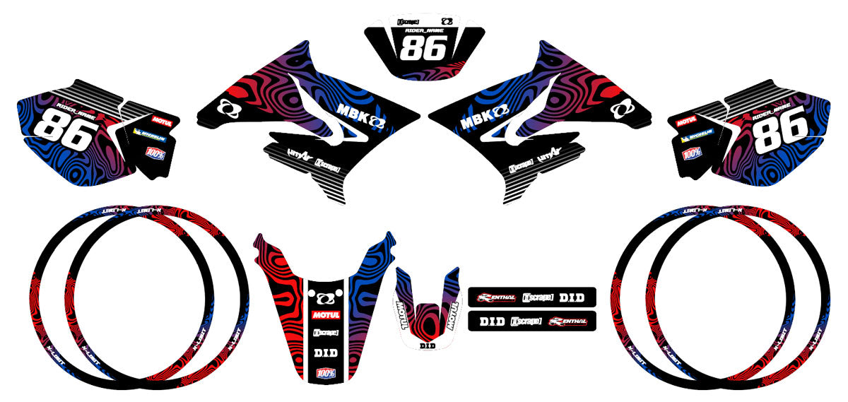 Kit déco 50cc MBK X-Limit Army Fluid | autocollants moto | personnalisation 50cc | armysctv