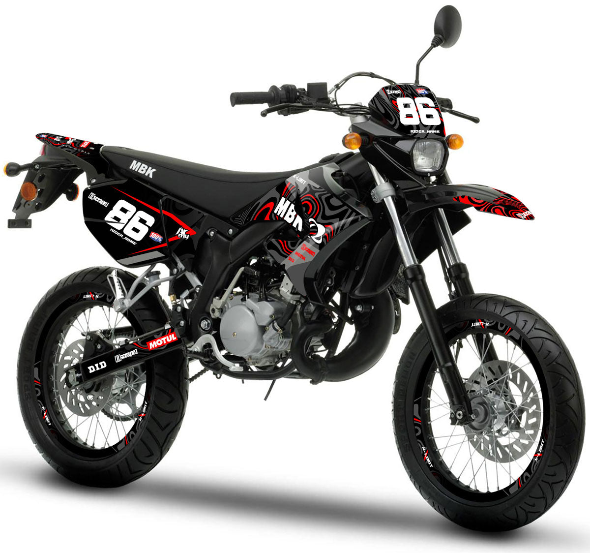 Dekor kit 50cc MBK X-Limit Army Waves | Motorradaufkleber | 50cc Personalisierung | armysctv