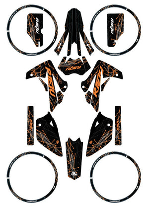 Dekor kit Rieju MRT 50cc 2009-2021 Armee Punkte | Motorradaufkleber | Personalisierung 50cc | armysctv