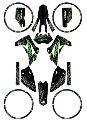 Dekor kit Rieju MRT 50cc 2009-2021 Armee Punkte | Motorradaufkleber | Personalisierung 50cc | armysctv