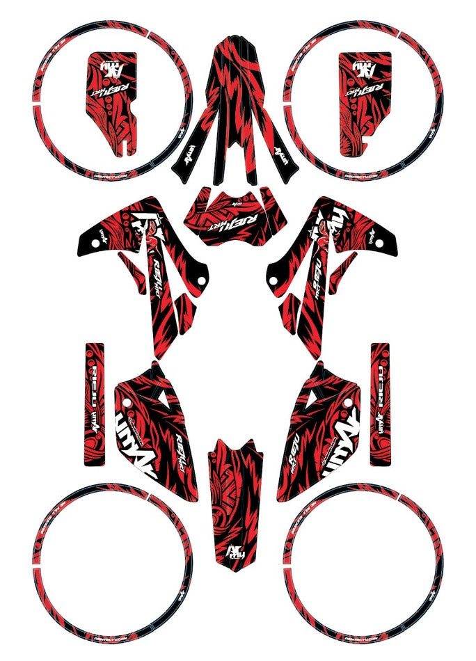 Rieju MRT 50cc Army Feather Graphics Kit | motorcycle stickers | 50cc customization | armysctv