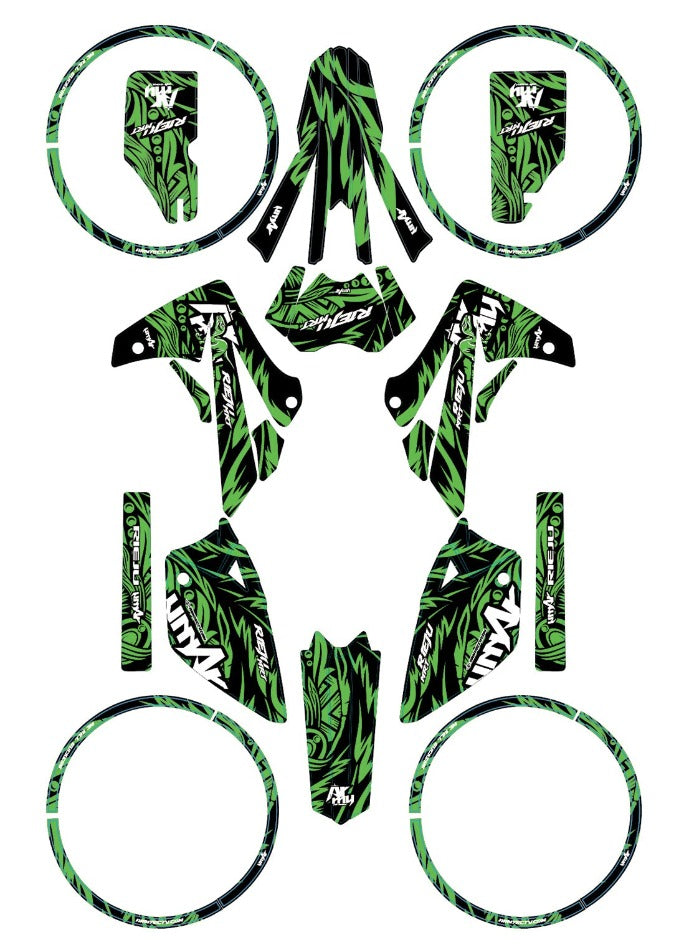 Rieju MRT 50cc Army Feather Graphics Kit | motorcycle stickers | 50cc customization | armysctv