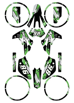 Dekor kit Rieju MRT 50cc 2009-2021 Armee Rennen | Motorradaufkleber | Personalisierung 50cc | armysctv
