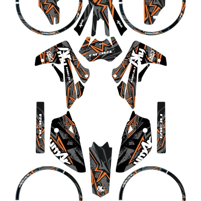 Kit déco Rieju MRT 50cc 2009-2021 Army Redrum | autocollants moto | personnalisation 50cc | armysctv