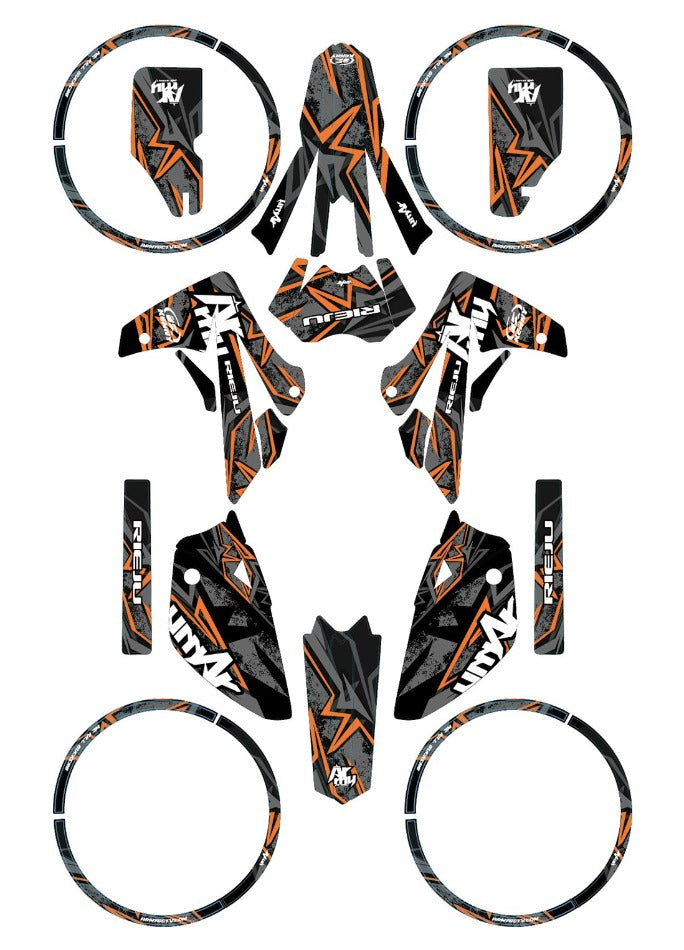 Rieju MRT 50cc 2009-2021 Army Redrum Graphics kit | motorcycle stickers | 50cc customization | armysctv
