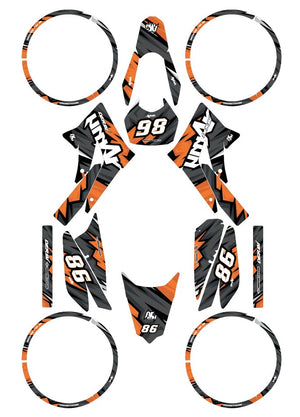 Dekor kit Derbi Senda xtreme 50cc 2011-2017 Army Speeder | Motorradaufkleber | Personalisierung 50cc | armysctv