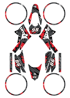 Dekor kit Derbi Senda xtreme 50cc 2011-2017 Army Speeder | Motorradaufkleber | Personalisierung 50cc | armysctv