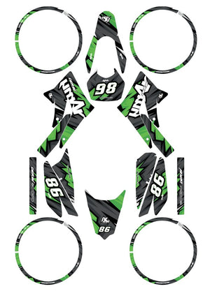 Dekor kit Derbi Senda xtreme 50cc 2011-2017 Army Speeder | Motorradaufkleber | Personalisierung 50cc | armysctv