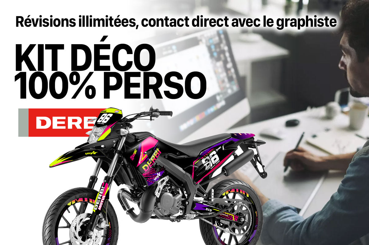 Kit déco Derbi Senda xtreme 2018-2025 | 100% perso | autocollants moto | personnalisation 50cc | armysctv