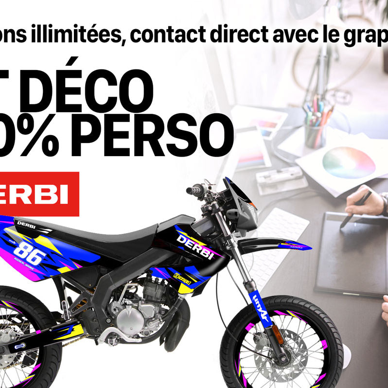 Kit pegatinas 100% personalizado Derbi Senda Xtreme 2006-2010 | pegatinas para moto | personalización 50cc | armysctv
