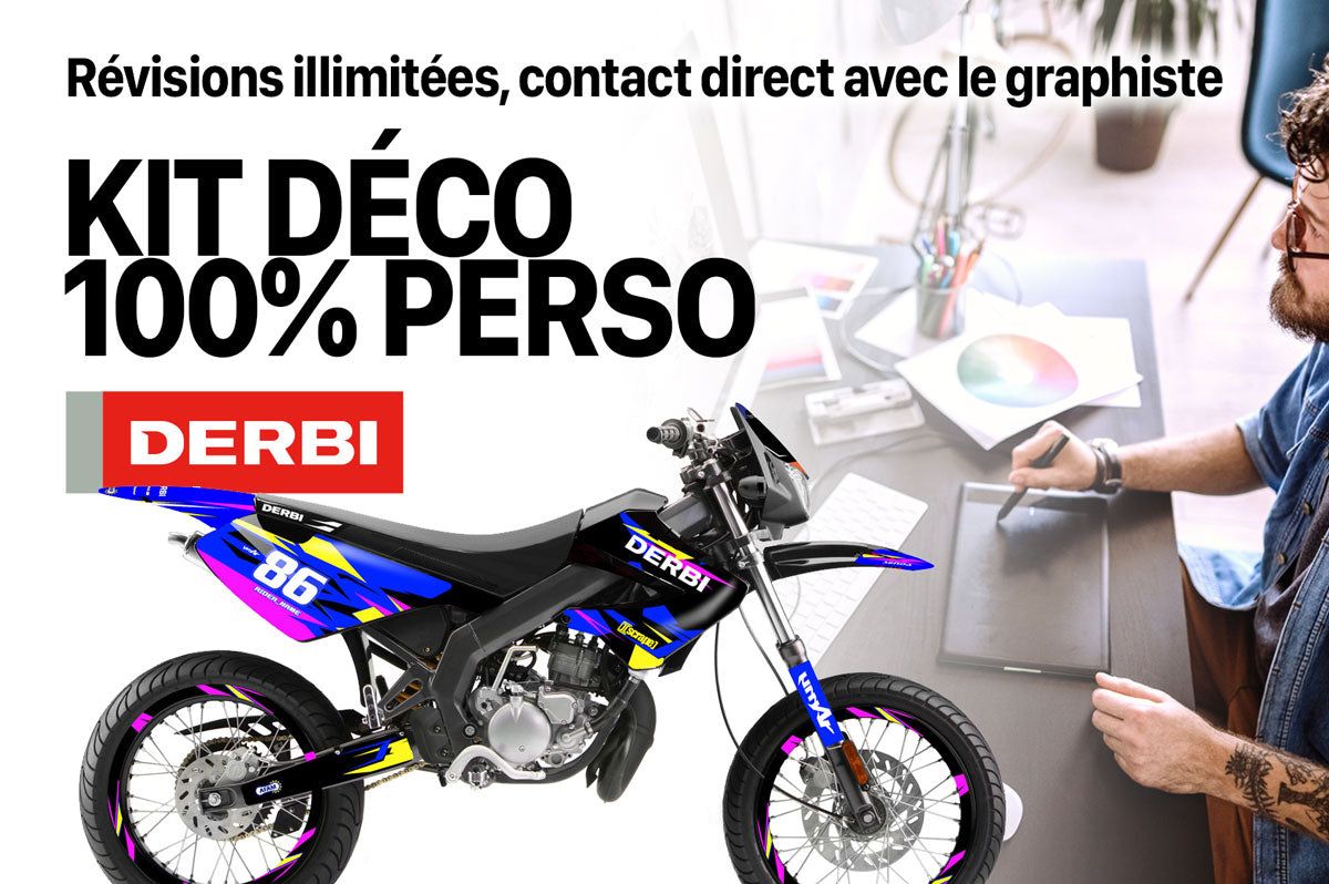 Kit pegatinas 100% personalizado Derbi Senda Xtreme 2006-2010 | pegatinas para moto | personalización 50cc | armysctv