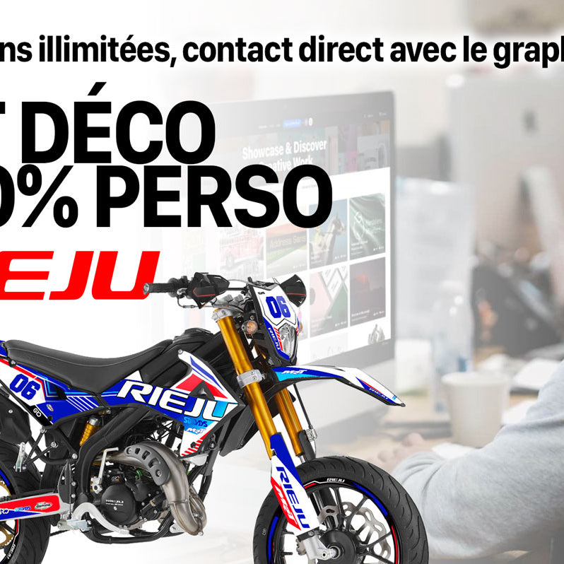 Kit pegatinas Rieju MRT 100% personalizado 2022-2025 | pegatinas para moto | personalización 50cc | armysctv
