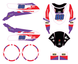 Dekor kit Roller Peugeot Kisbee 2010-2017 Pramac | Motorradaufkleber | Personalisierung 50cc | armysctv