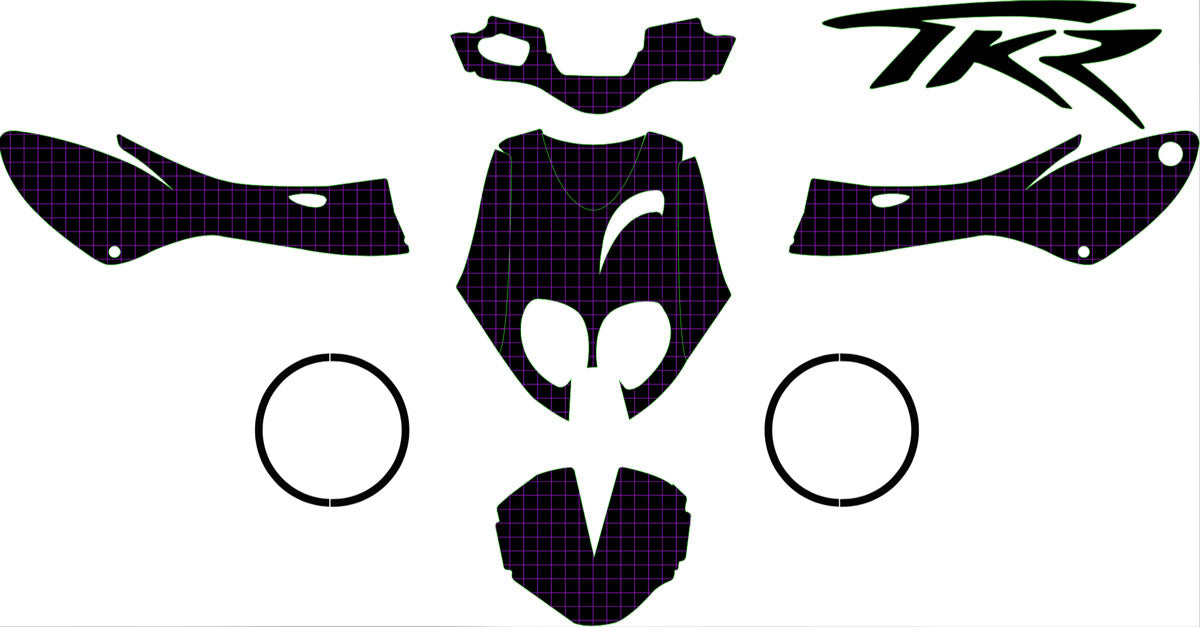 Kit déco 100% perso Peugeot TKR / Trekker 2006-2014 | autocollants moto | personnalisation 50cc | armysctv