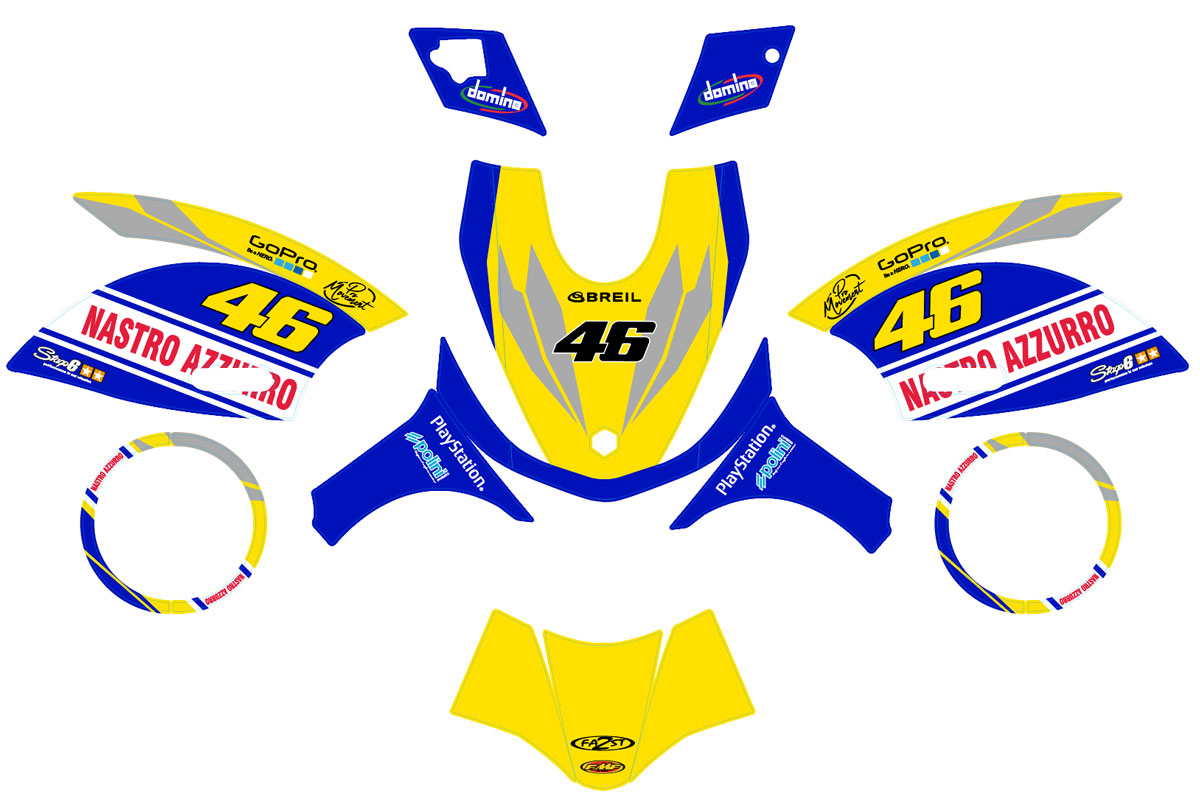 Kit déco 50cc Piaggio Zip 2000-2025 Breil | autocollants moto | personnalisation 50cc | armysctv