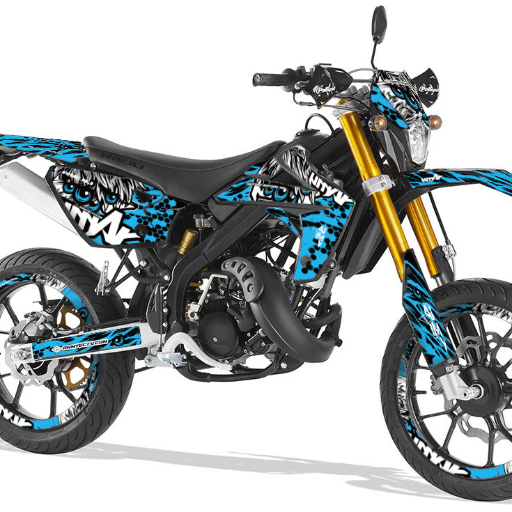 Rieju MRT Army Eyes Graphics Kit | motorcycle stickers | 50cc customization | armysctv