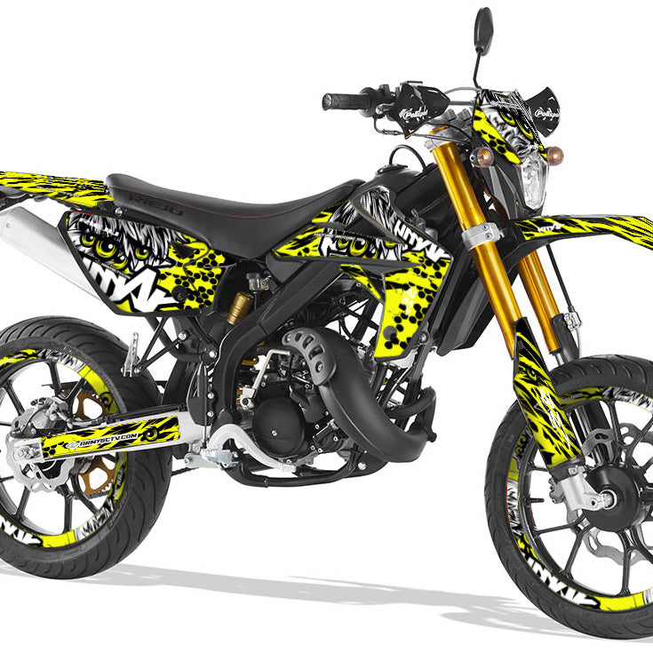 Rieju MRT Army Eyes Graphics Kit | motorcycle stickers | 50cc customization | armysctv
