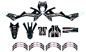 Dekor kit Rieju MRT 50cc 2022-2025 Schwarze Katze | Motorradaufkleber | Personalisierung 50cc | armysctv